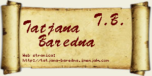 Tatjana Baredna vizit kartica